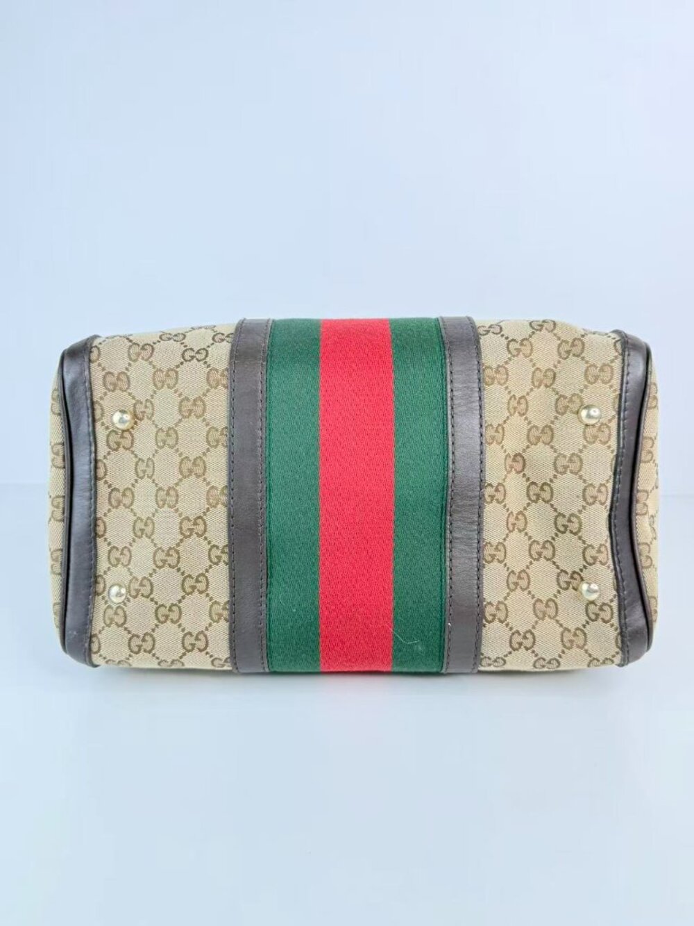 Gucci vintage gg canvas web boston bag - Picture 3 of 13
